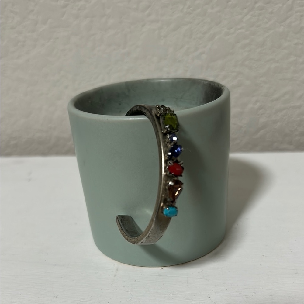 Multicolor Gemstone Silver Bracelet